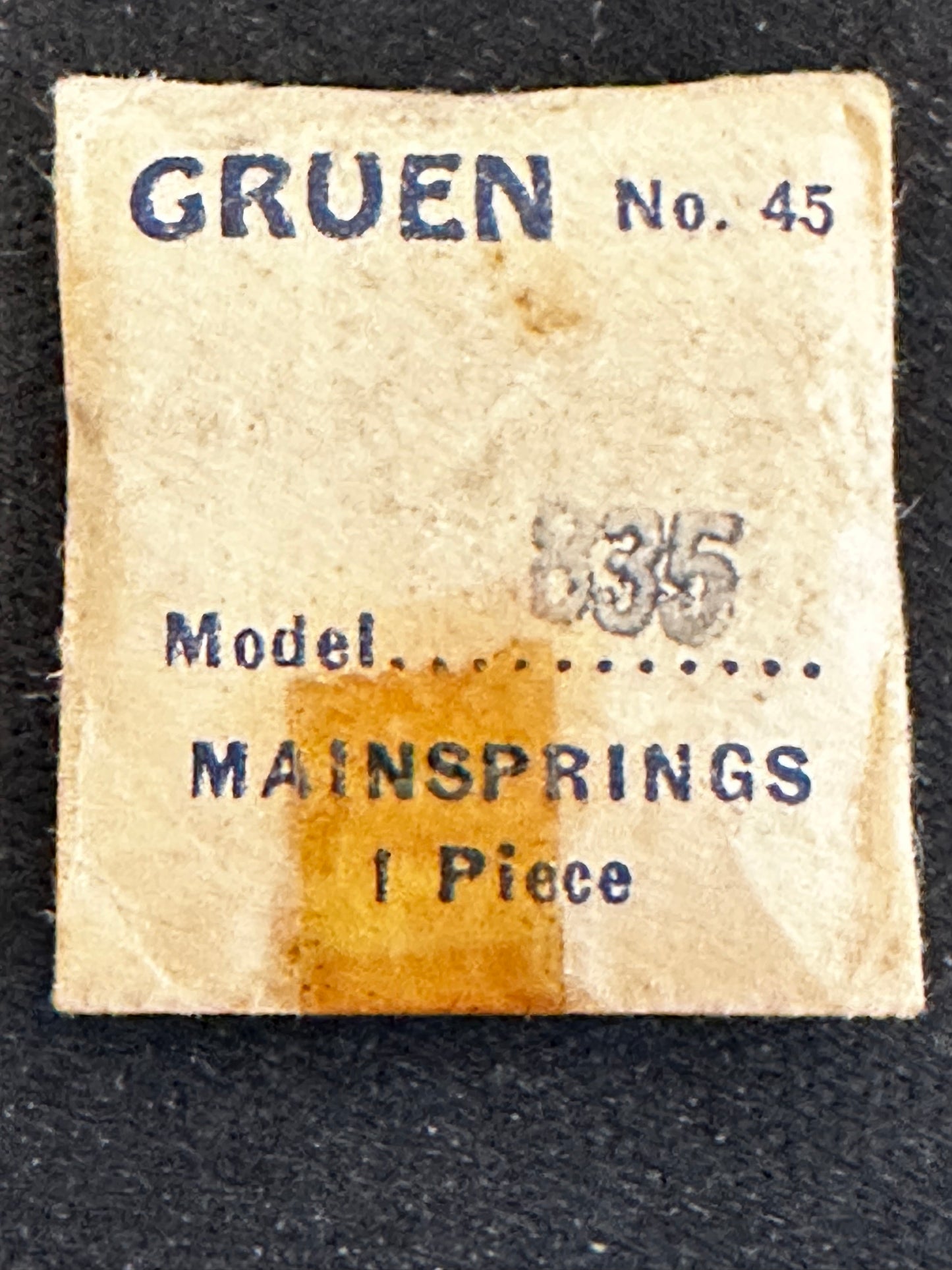 Gruen Factory Mainspring for Gruen caliber 835 - Steel