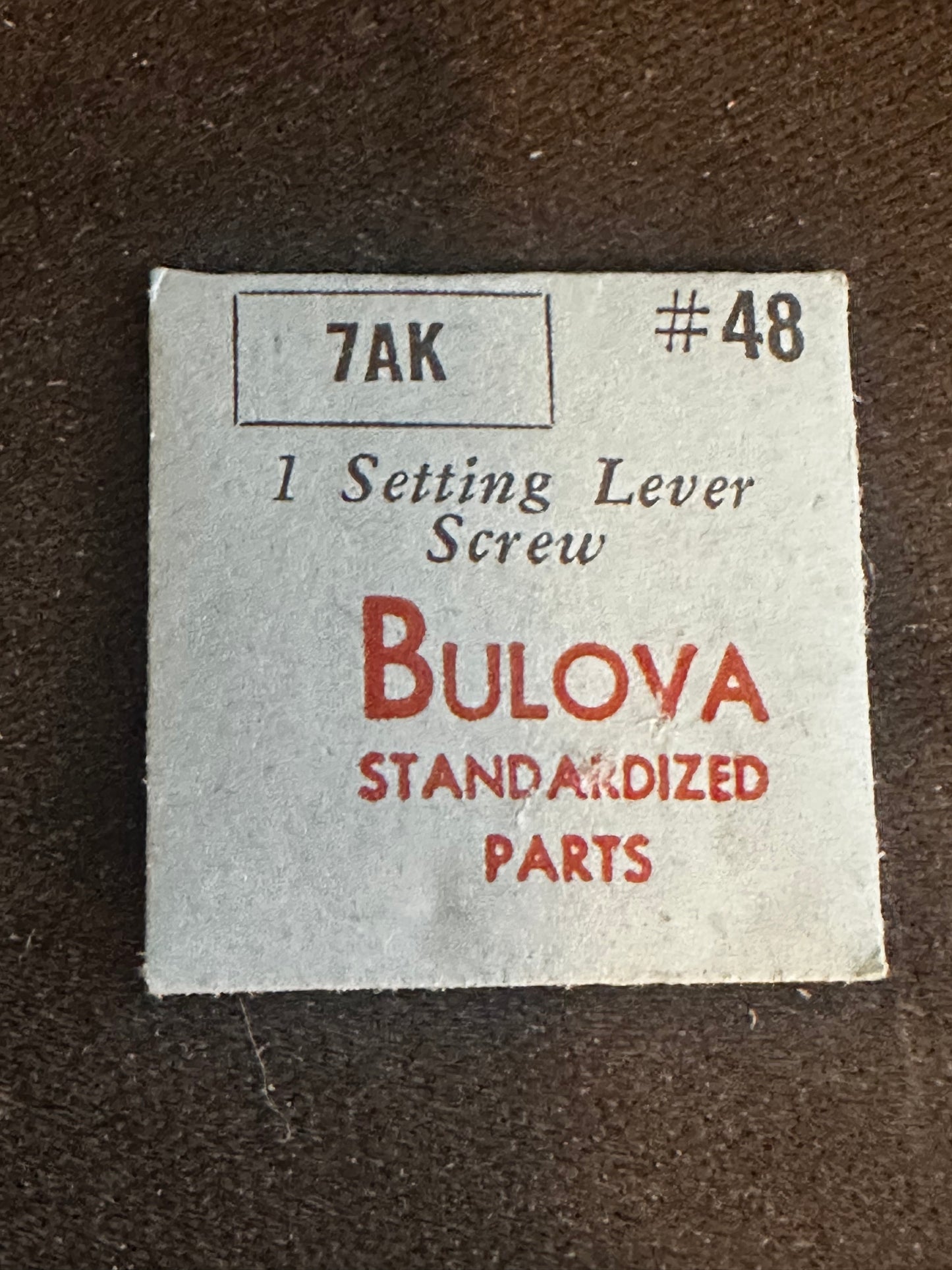 Bulova Factory Setting Lever Screw for caliber 7AK, 7AA, 7AP - New