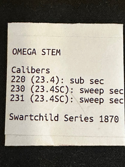 Stem for Omega caliber 220, 230, 231 movements