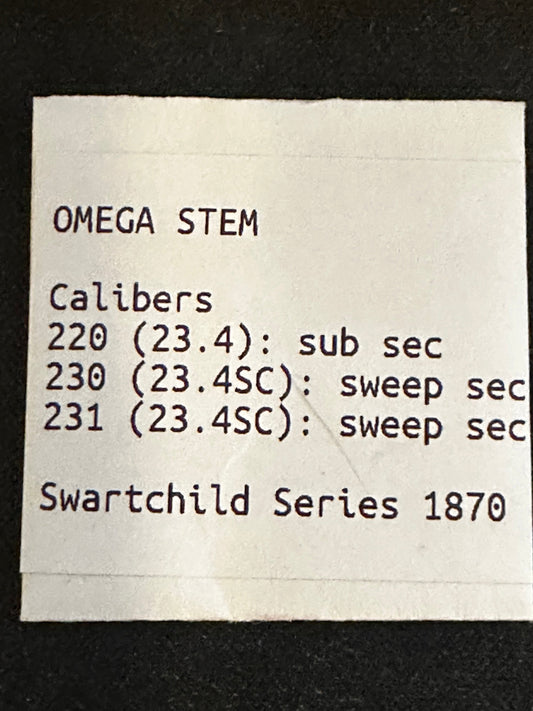 Stem for Omega caliber 220, 230, 231 movements