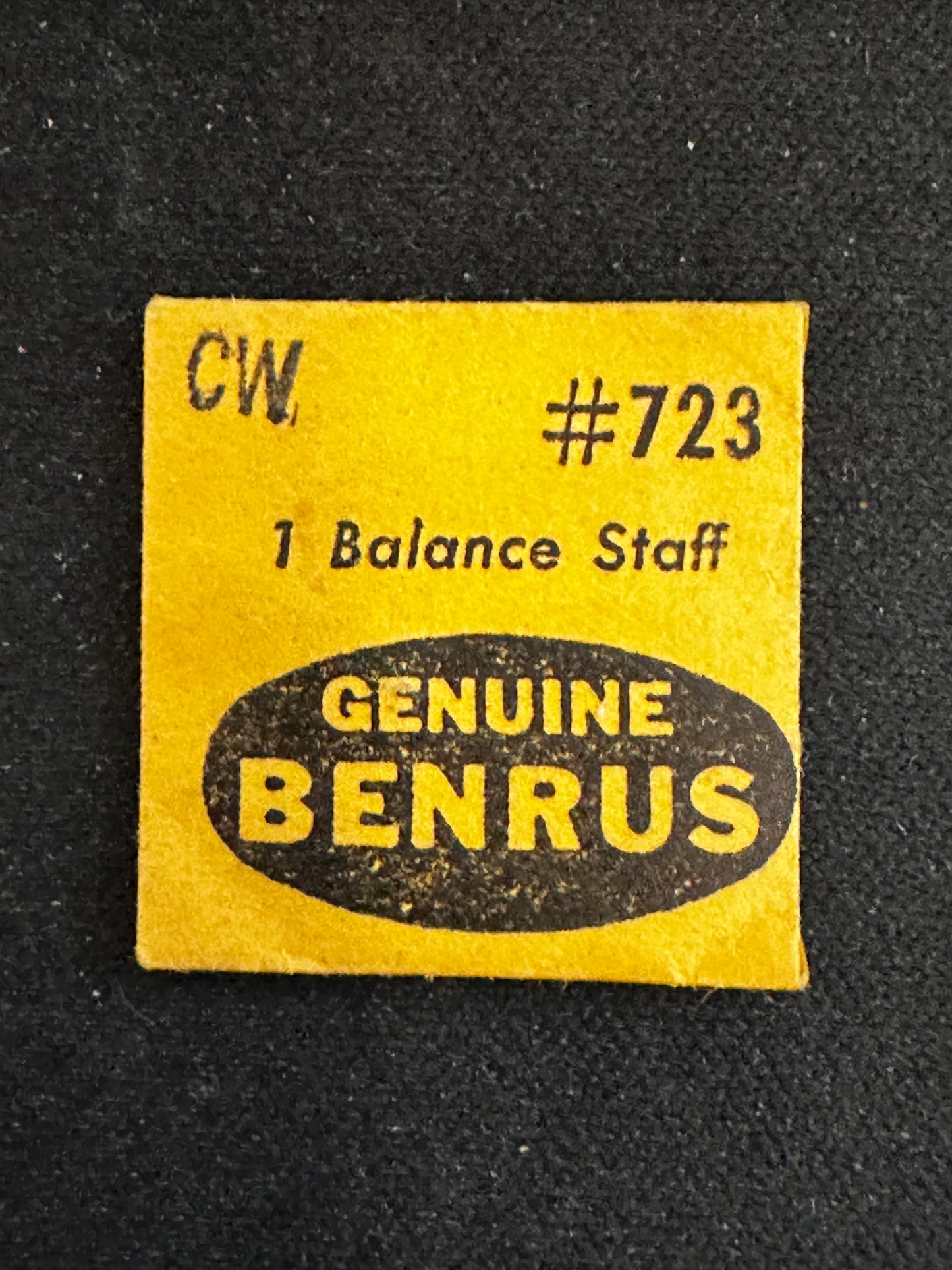 Benrus Factory Balance Staff for Benrus caliber CW (ETA 1260) - new
