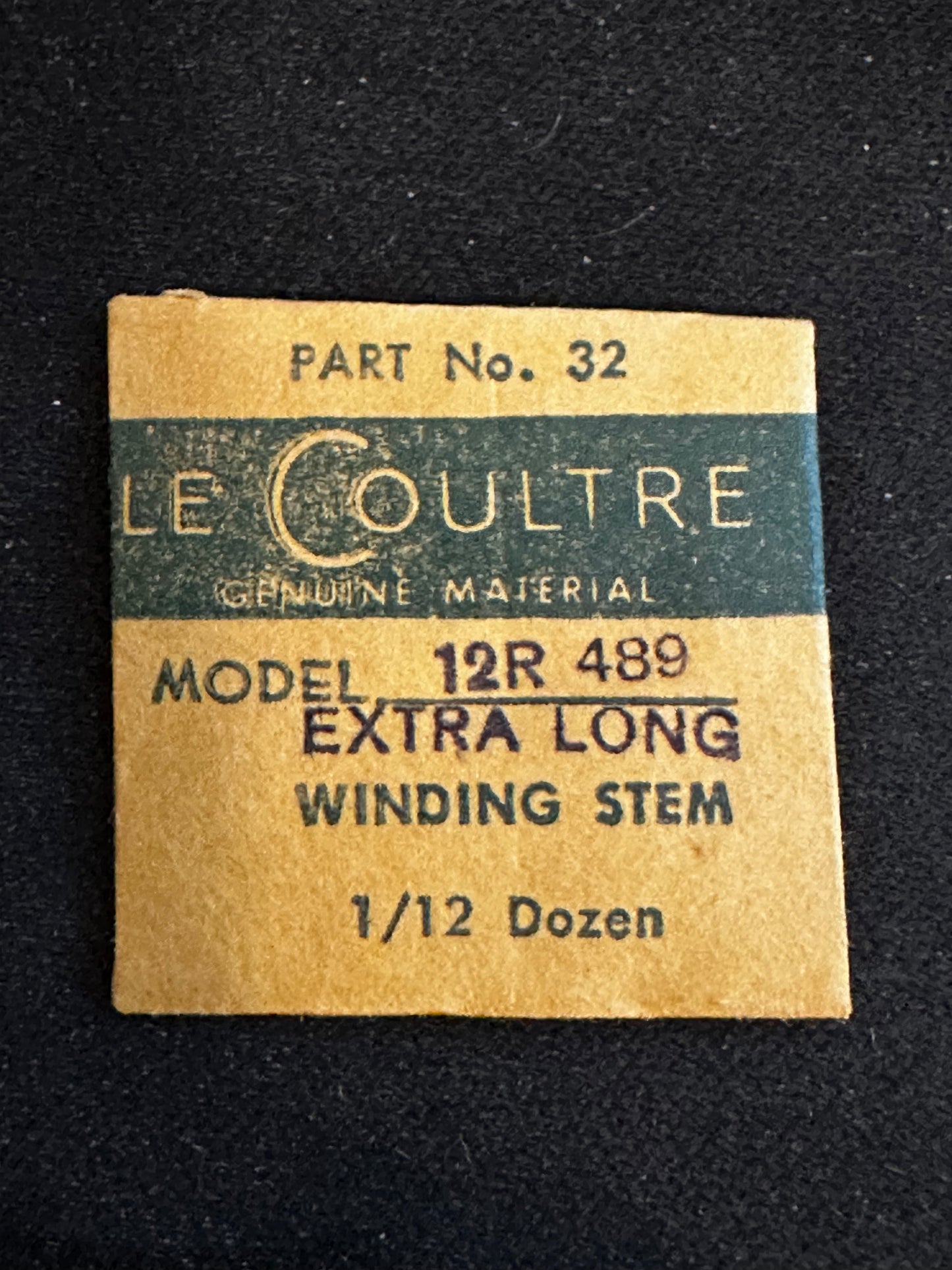 LeCoultre Factory stem for caliber 12R, 489 Alarm watches - new in package