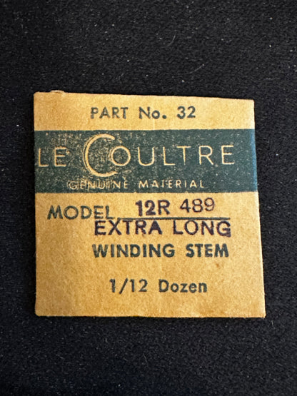 LeCoultre Factory stem for caliber 12R, 489 Alarm watches - new in package