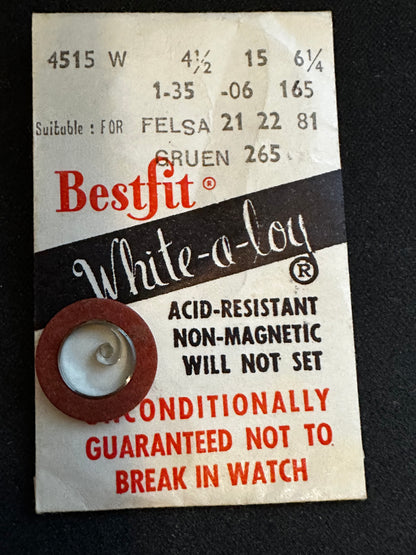 BESTFIT Mainspring 4515W for Felsa 21, 22, 81, Gruen 265 - Alloy