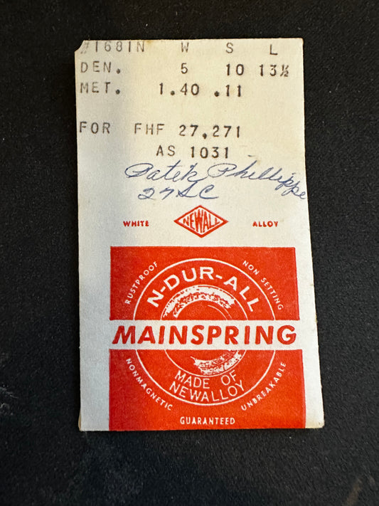 NEWALL Mainspring #1681N for FHF (Font) 27, 271, AS 1031 - Alloy