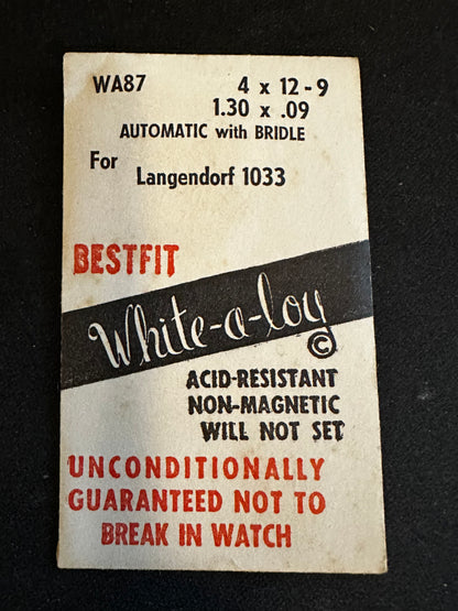 BESTFIT Mainspring WA87 for Langendorf Automatic caliber 1033 - Alloy
