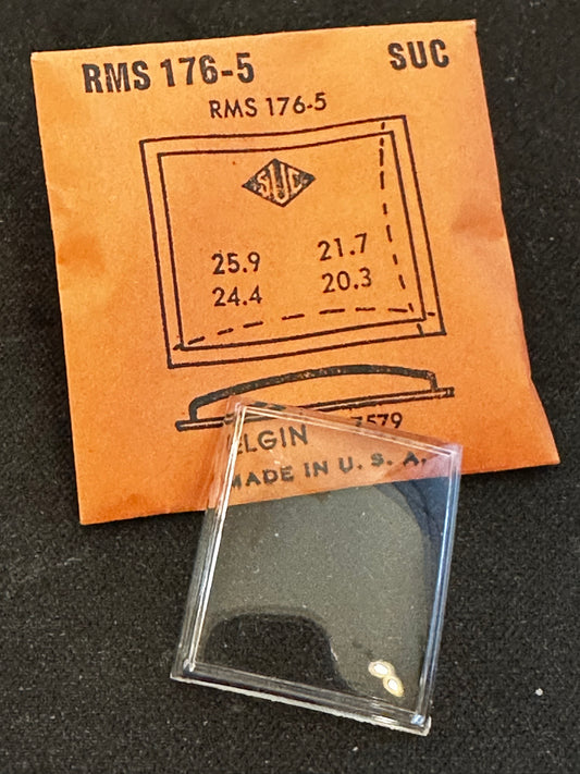 SUC Rocket Crystal RMS 175-5 for ELGIN case #7579 - 25.9 x 24.4mm - New