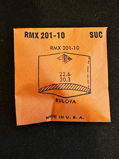 SUC Rocket Crystal RMX 201-10  for BULOVA 22.6 x 20.3mm - New