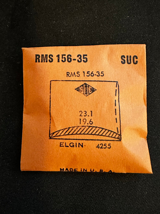 SUC Rocket Crystal RMS 156-35 for ELGIN case #4255 - 23.1 x 19.6mm - New