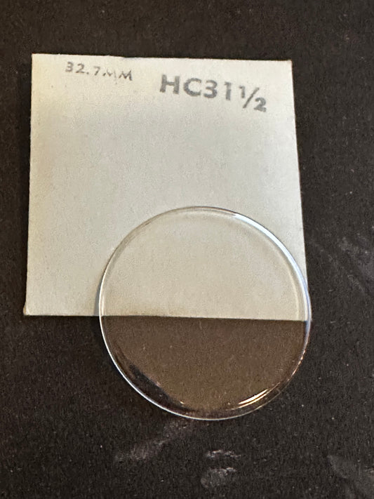GS HC 31½ Hunting Case Pocket Watch Crystal 32.7mm - New