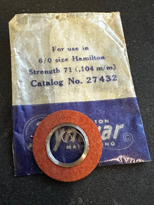 Hamilton Factory Dynavar Mainspring for 6/0 Hamilton No. 27432 - Alloy