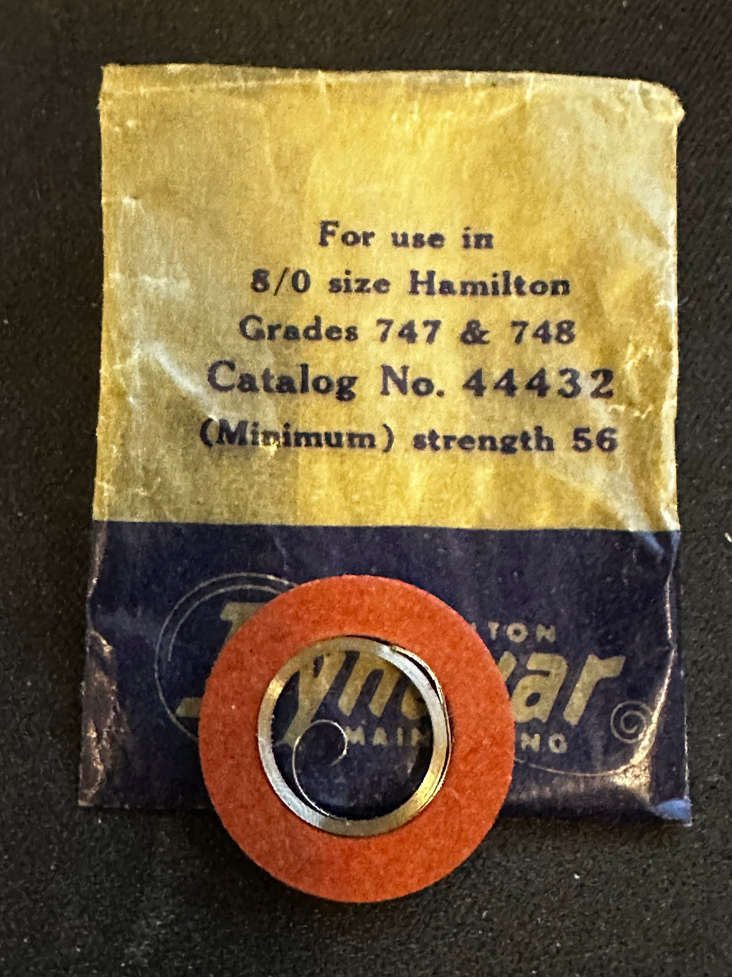 Hamilton Dynavar 8/0s Factory Mainspring No. 44432 - Alloy