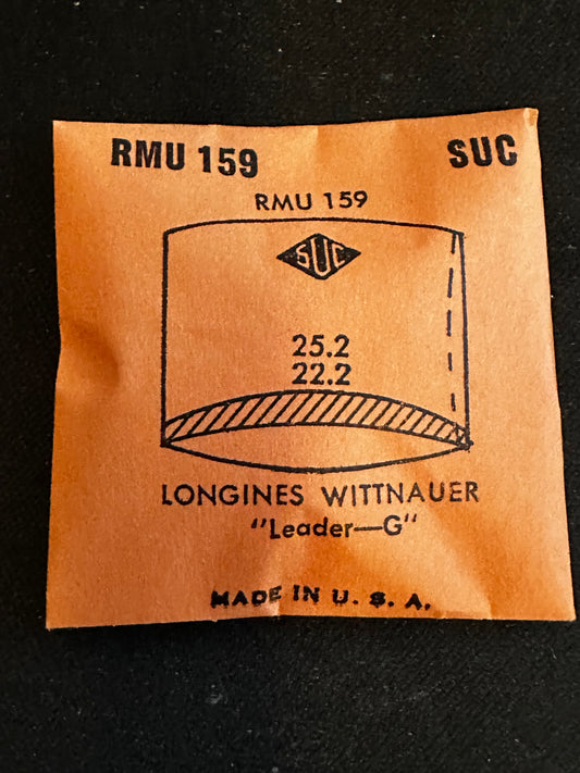 SUC Rocket Crystal RMU 159 for LONGINES WITTNAUER Leader G - 25.2 x 22.2mm - New