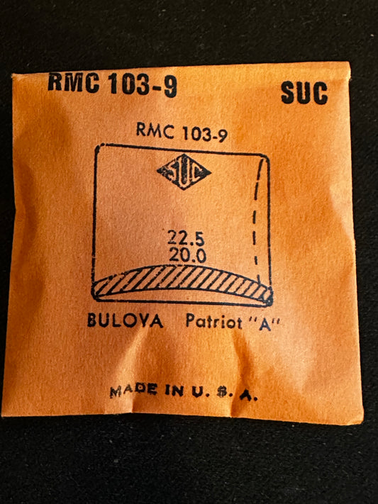 SUC Rocket Crystal RMC 103-9 for BULOVA Patriot A - 22.5 x 20.0mm - New