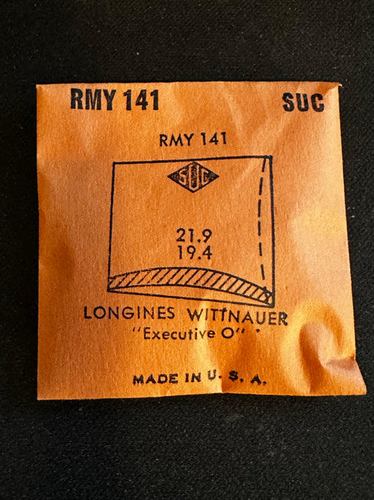 SUC Rocket Crystal RMY 141 for LONGINES WITTNAUER Executive O - 21.9 x 19.4mm - New