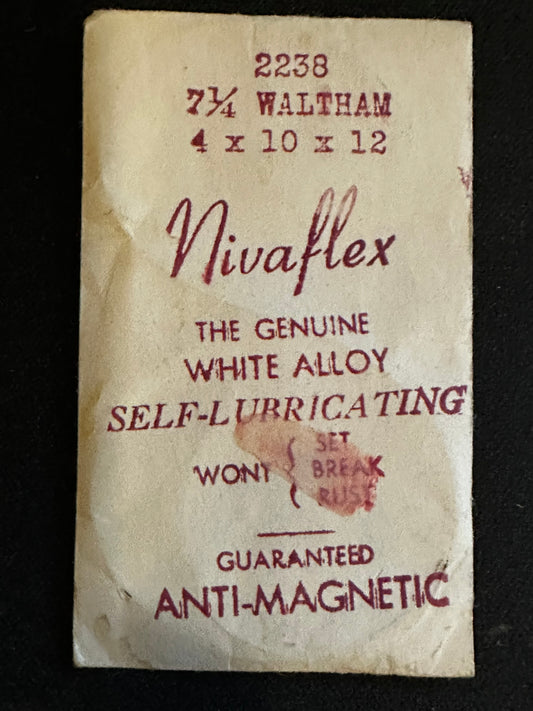 Nivaflex Unbreakable Mainspring for Waltham 7¼ ligne No. 2238 - Alloy