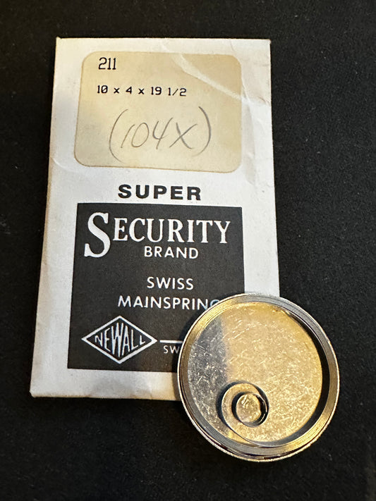 Newall SUPER Secutiry Mainspring #211 for Beguelin caliber 9, Unitas calber 431 Pocket Watch - Alloy