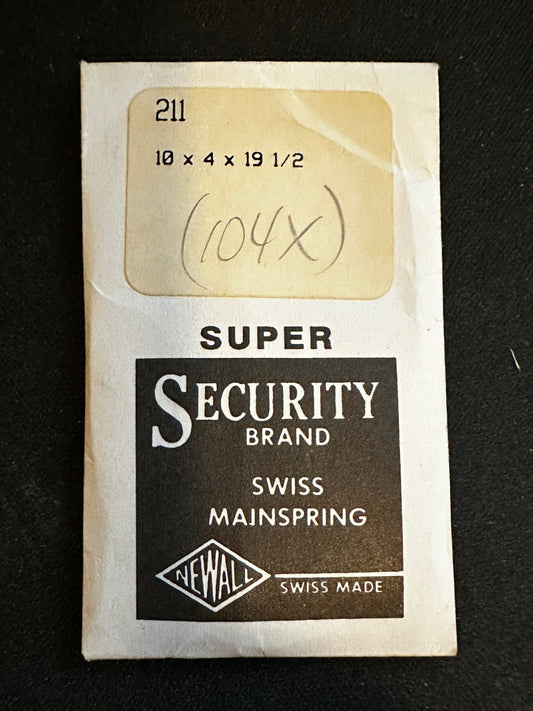 Newall SUPER Secutiry Mainspring #211 for Beguelin caliber 9, Unitas calber 431 Pocket Watch - Alloy