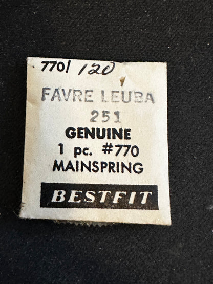 BESTFIT Mainspring 770 / 120 for Favre Leuba caliber 251 - Alloy