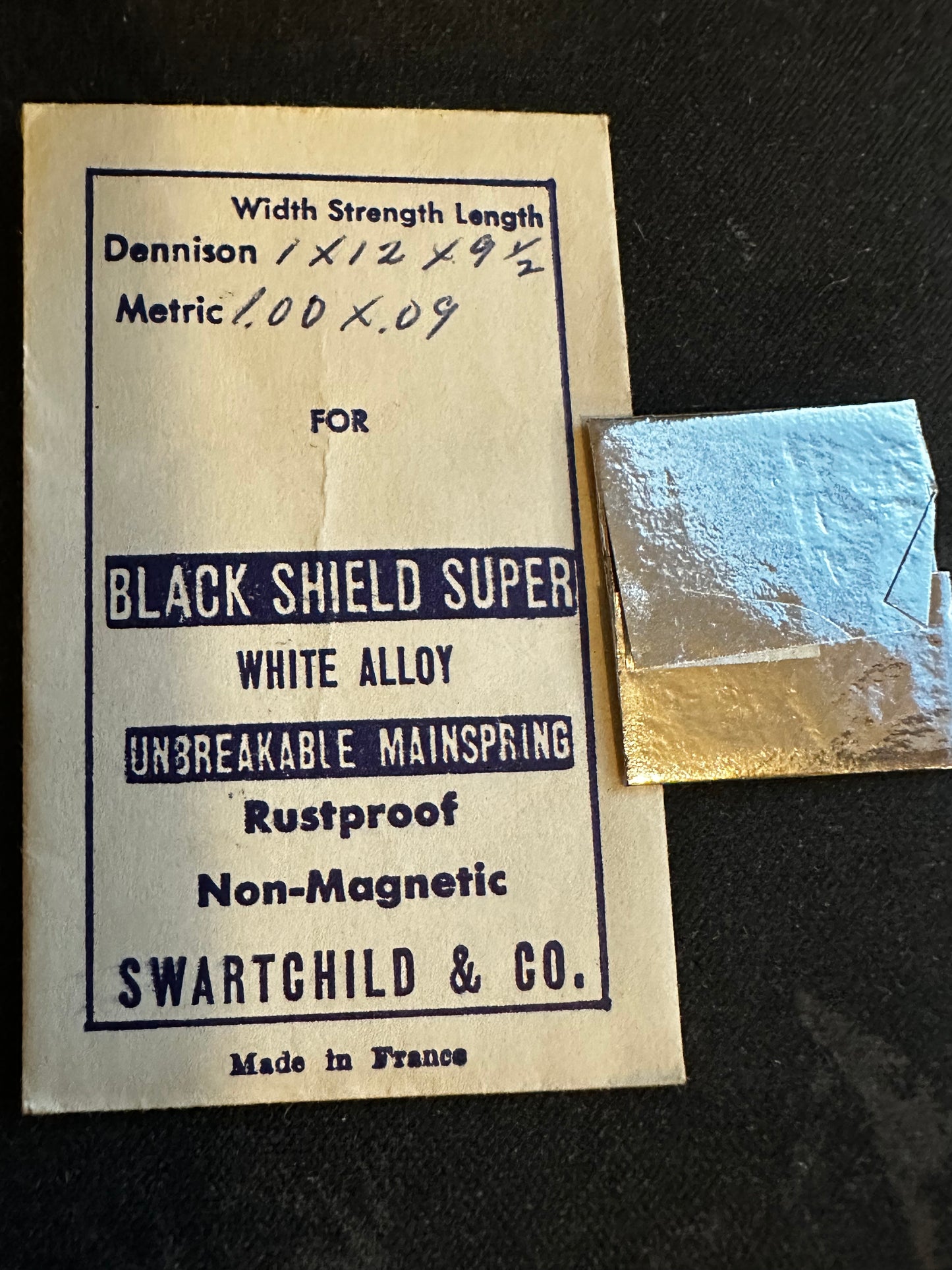 Swartchild Black Shield SUPER Mainspring for Omega 12.6, Bulova 6E, Buser 62A, Freco 980 - Alloy