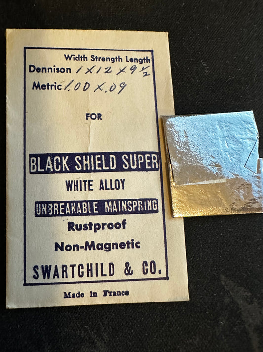 Swartchild Black Shield SUPER Mainspring for Omega 12.6, Bulova 6E, Buser 62A, Freco 980 - Alloy