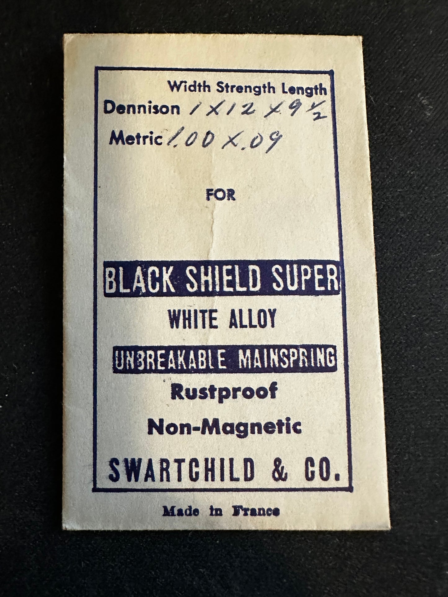 Swartchild Black Shield SUPER Mainspring for Omega 12.6, Bulova 6E, Buser 62A, Freco 980 - Alloy