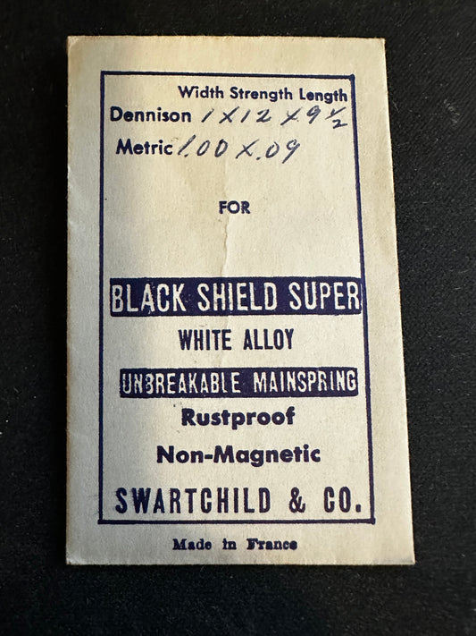 Swartchild Black Shield SUPER Mainspring for Omega 12.6, Bulova 6E, Buser 62A, Freco 980 - Alloy