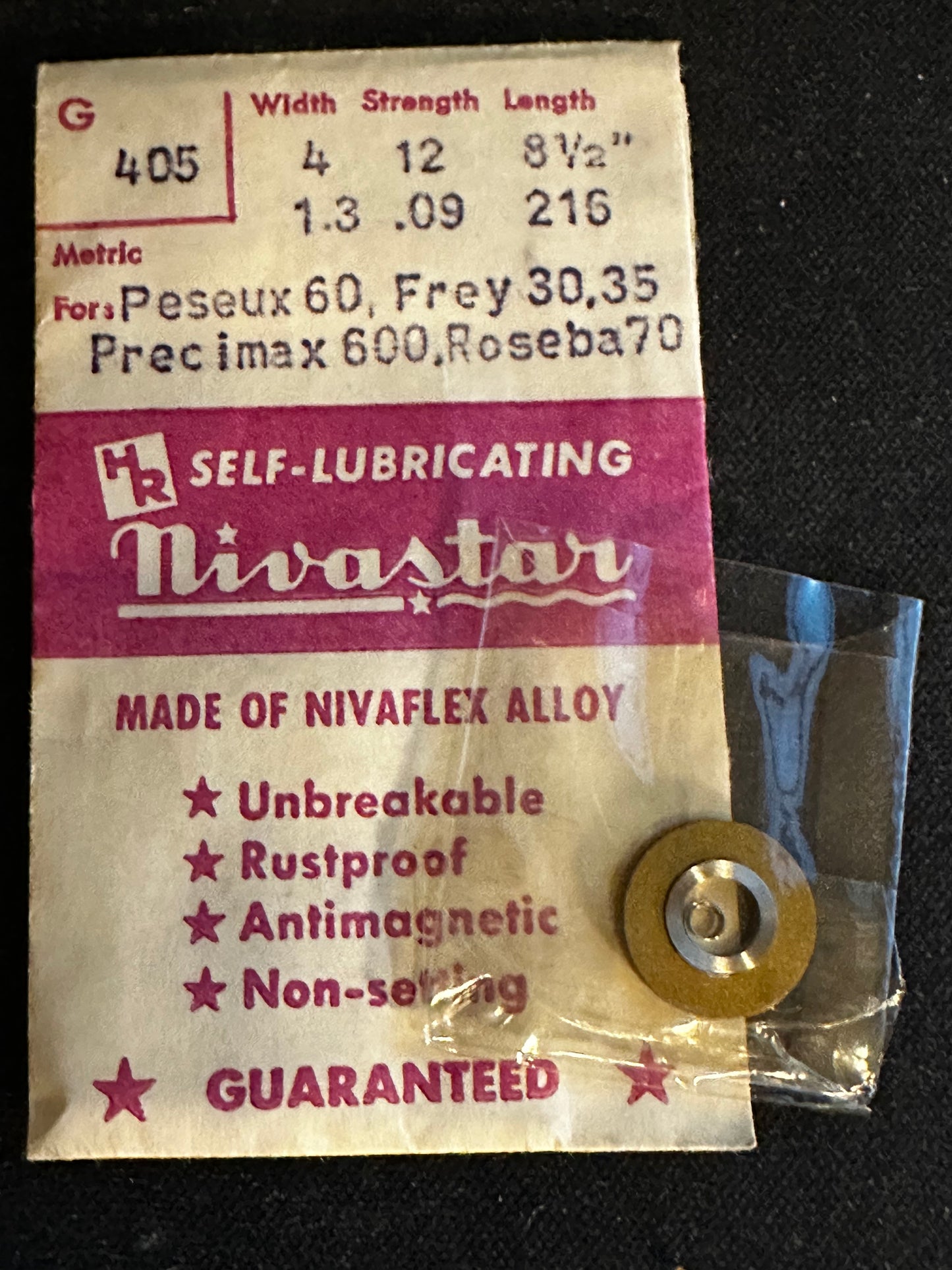 HR Nivastar Mainspring G405 for Peseux 60, Frey 30, 35, Precimax 600, Roseba 70 - Alloy