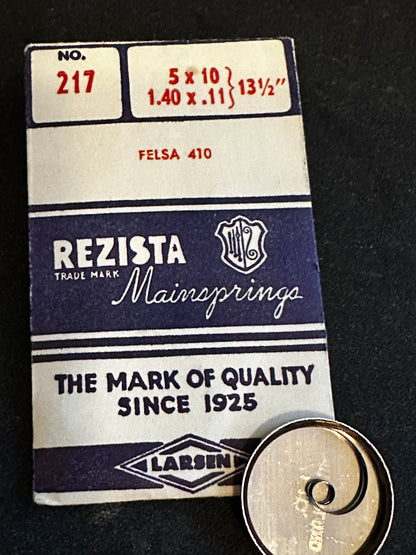 Rezista Mainspring No.217 for Felsa caliber 410 - Steel