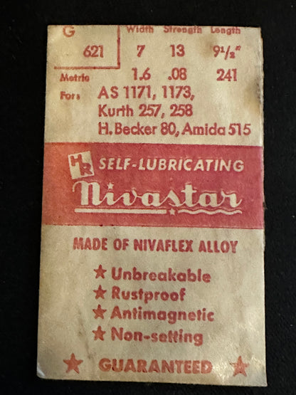 HR Nivastar Mainspring G621 for AS 1171, 1173, Kurth 257, 258, Font 60, Amida 515 - Alloy