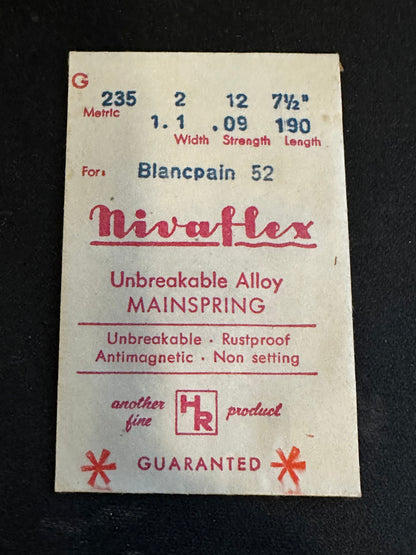 HR Nivaflex Mainspring G235 for Blancpain caliber 52 - Alloy