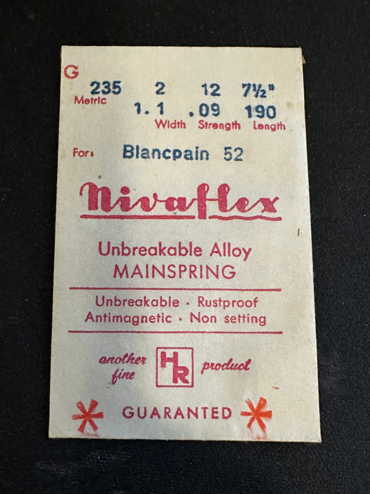 HR Nivaflex Mainspring G235 for Blancpain caliber 52 - Alloy