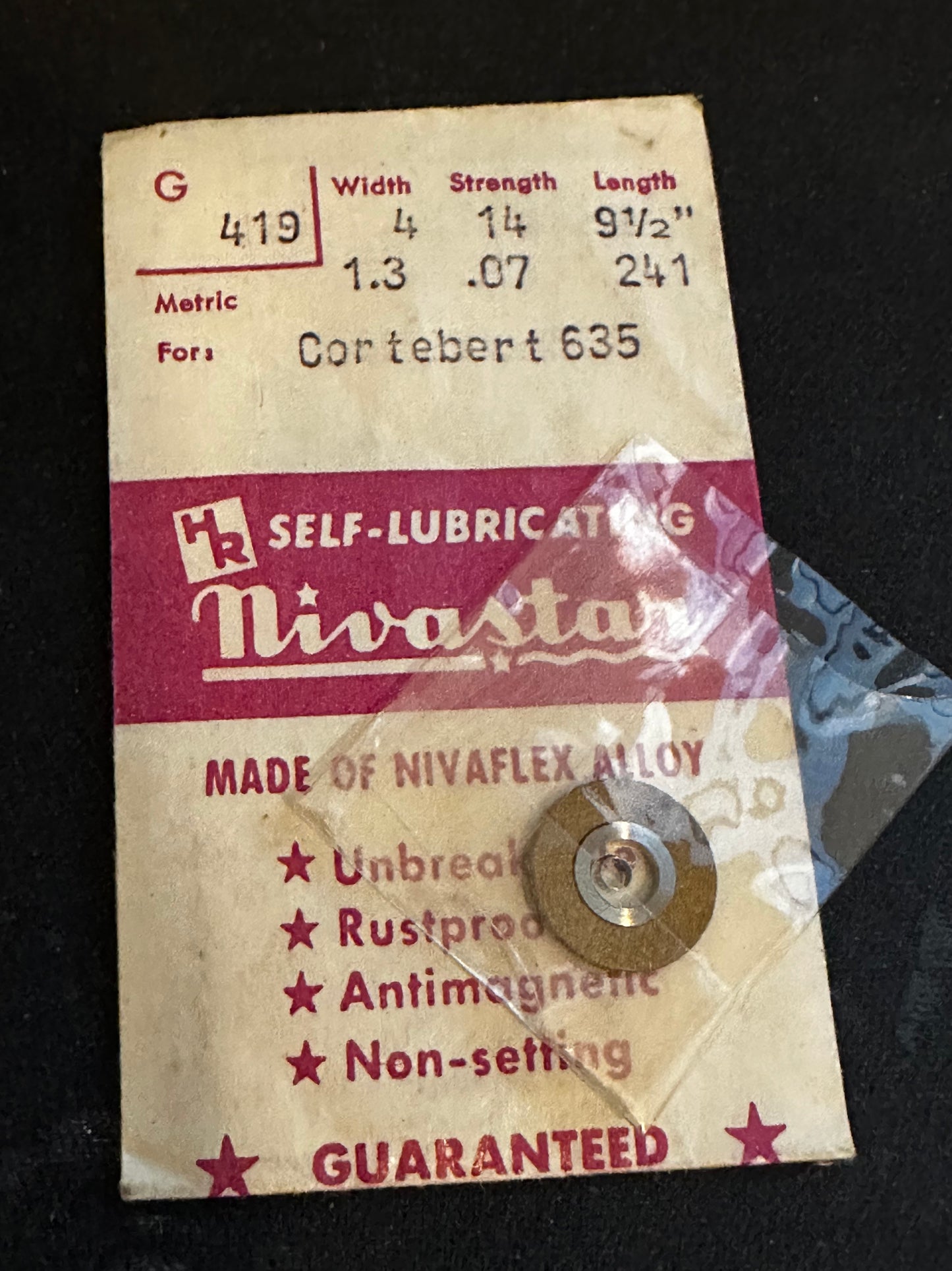 HR Nivastar Mainspring G419 for Cortebert caliber 635 - Alloy