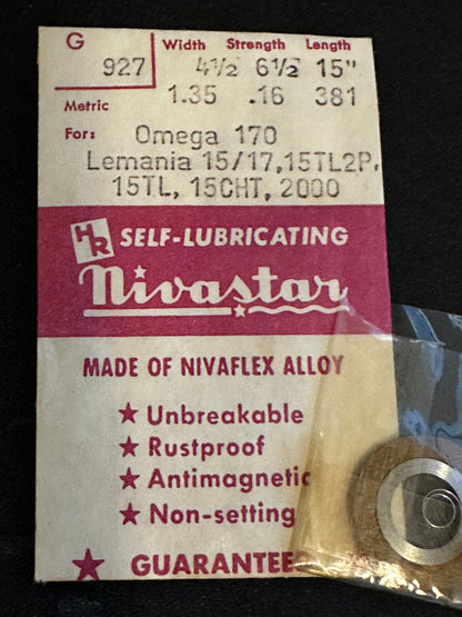 HR Nivastar Mainspring G927 for Omega 170, Lemania 15/17, 15TL, 15CHT, 15TLP2 Chronograph - Alloy