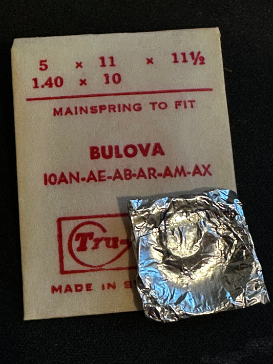 Tru-Time Mainspring for Bulova 10AN, 10AE, 10AB, 10AR, 10AM, 10AX - Steel