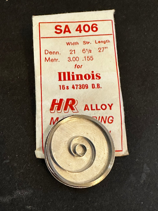 HR Mainspring SA406 for Illinois 16s Factory No. 47309 for 60hr - Alloy