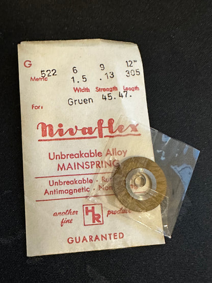 HR Nivaflex Mainspring G522 for Gruen 45, 47, Chezard 115, Otero 26, Lapanouse 125 - Alloy