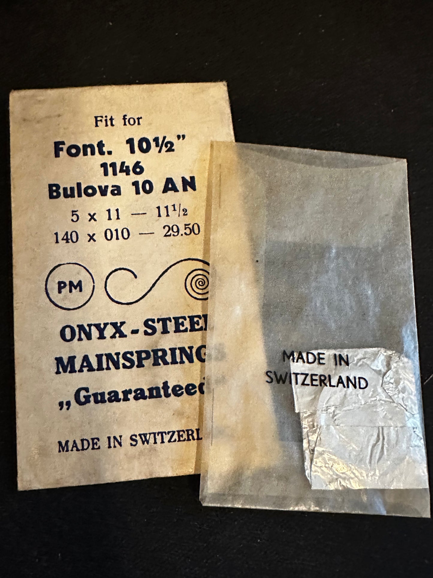 PM Mainspring No. 70 for Bulova 10AE, 10AN, 10AX, Font 1146 movements - Steel