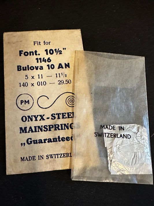 PM Mainspring No. 70 for Bulova 10AE, 10AN, 10AX, Font 1146 movements - Steel