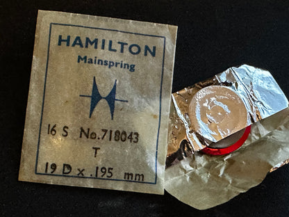 Hamilton Factory Mainspring for 16s movements No. 318 / 718043 - Alloy
