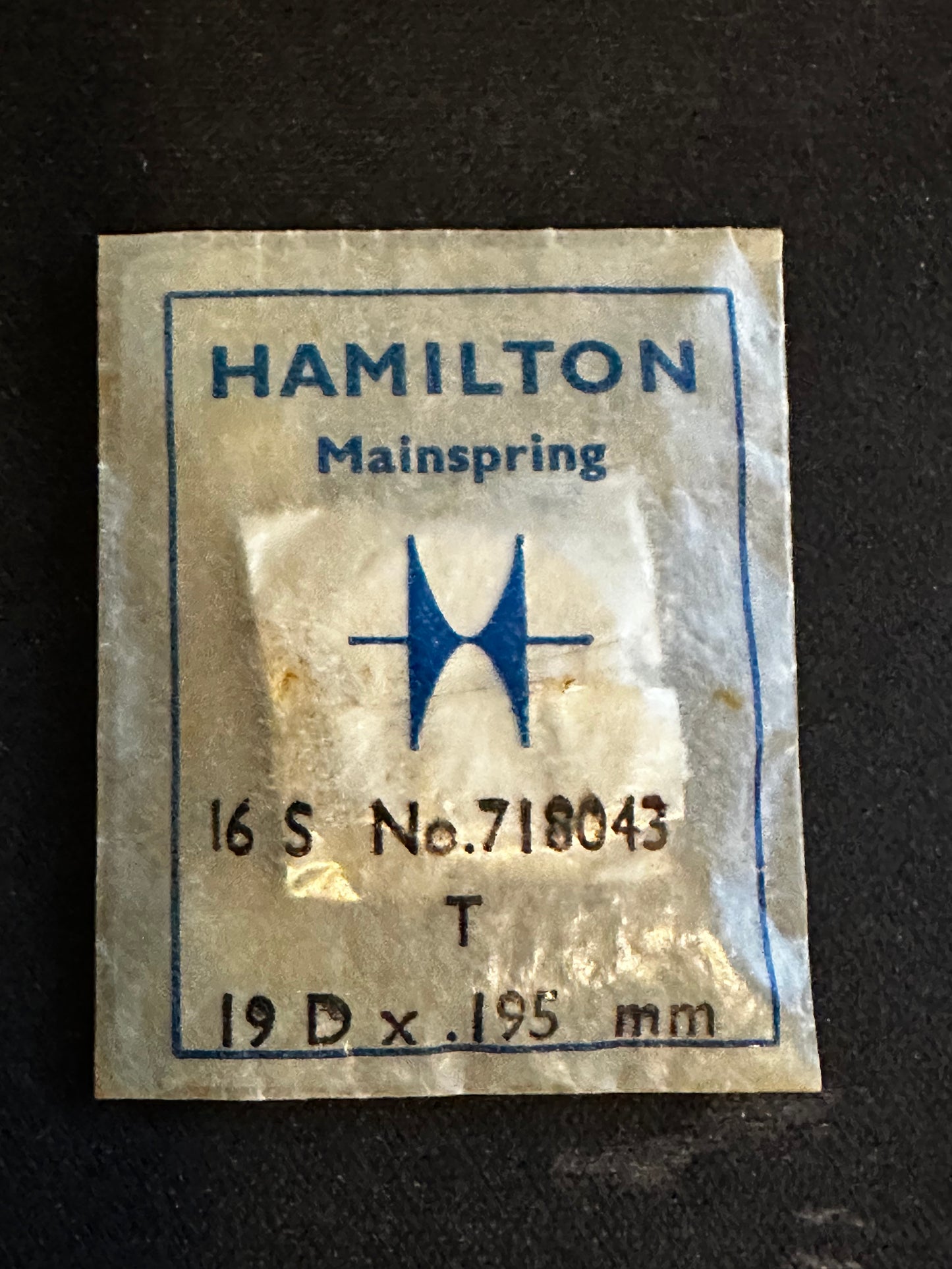 Hamilton Factory Mainspring for 16s movements No. 318 / 718043 - Alloy