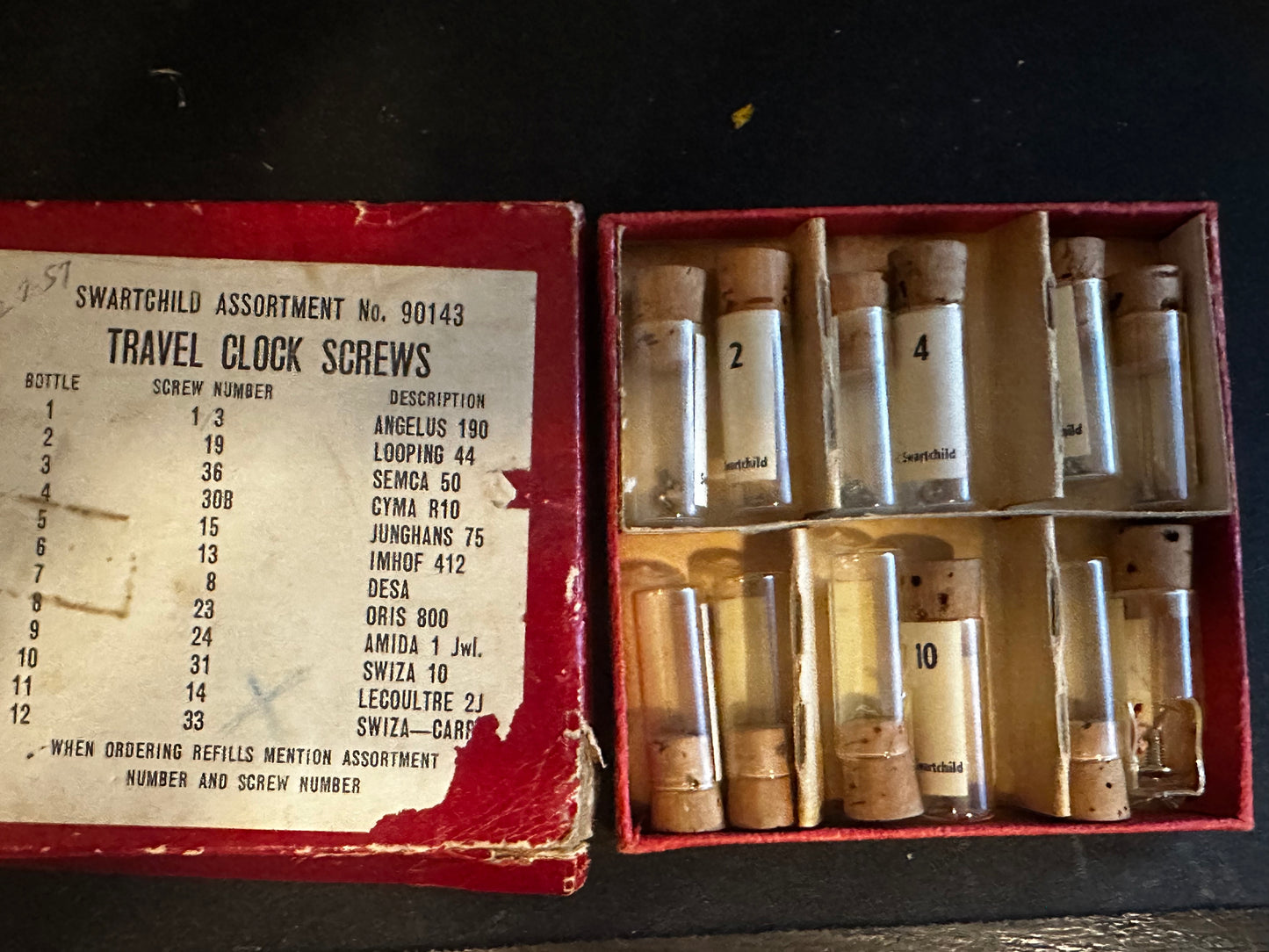 Swartchild Assortment No. 90143 of Travel Clock Screws