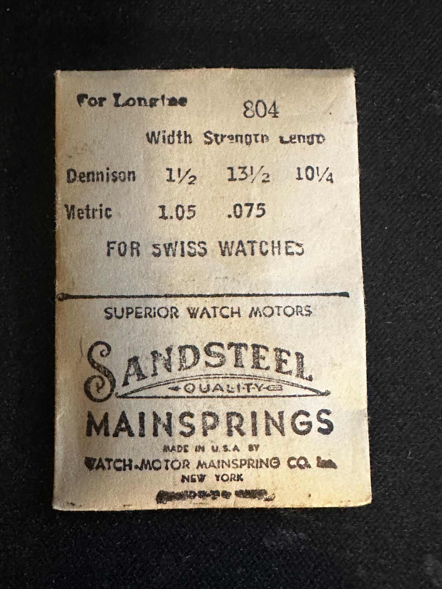 Sandsteel Mainspring #804 for Longines caliber 8.28 - Steel