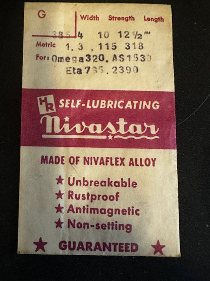 HR Nivastar Mainspring G385 for AS 1530, ETA 2390, Omega 320 Chronograph - Alloy