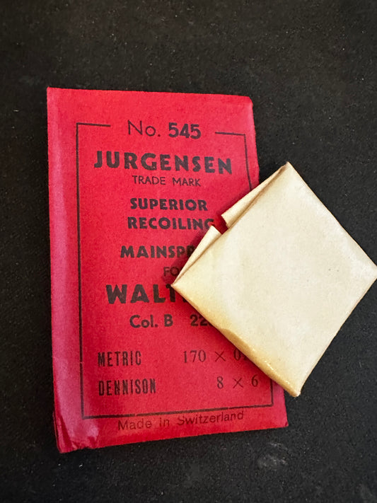 Jurgensen Mainspring #545 for Waltham Colonial B No. 2237 - Steel
