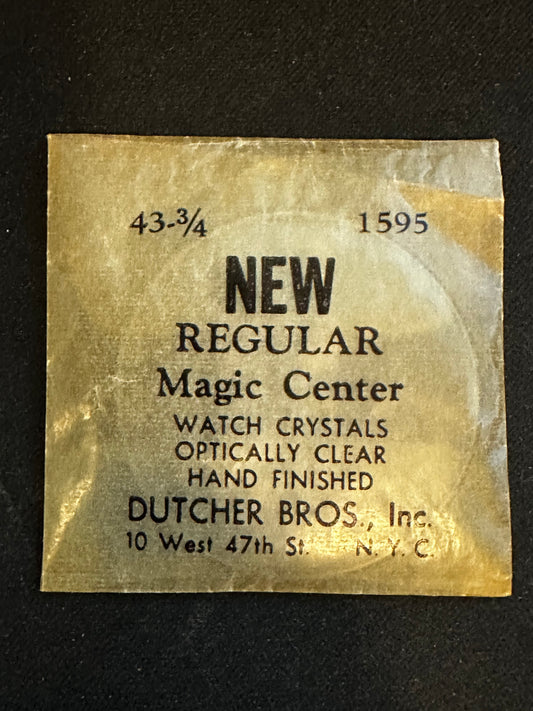 Dutcher Bros 43¾ Pocket Watch Crystal 40.5mm (1.595") - New
