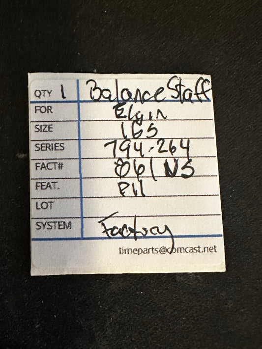 Elgin Factory Balance Staff for 16s NS, P11, No. 861 - New