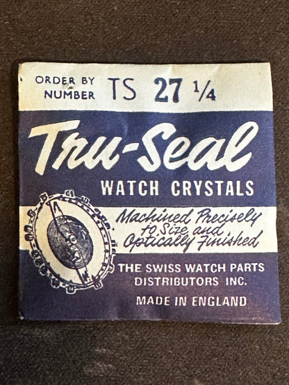 Tru-Seal Round Wrist Watch Crystal sizes 18 thru 33