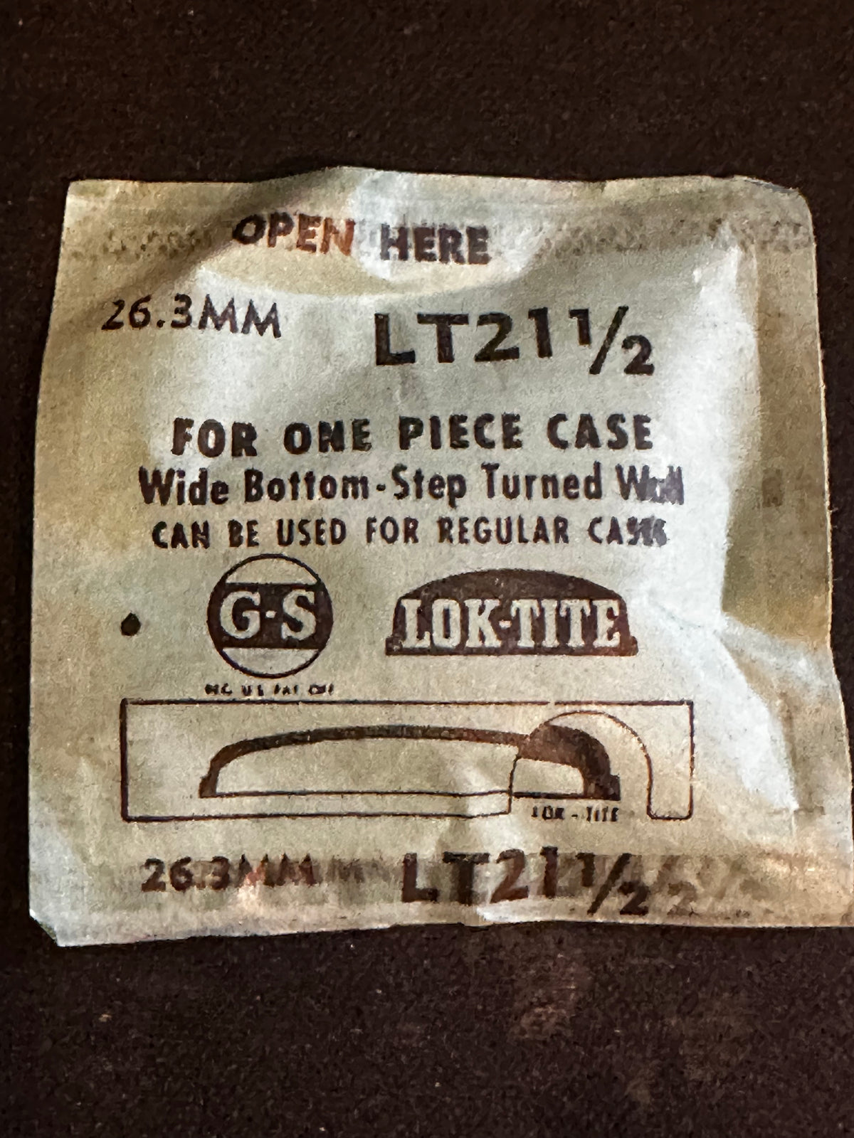 GS LT Lok-Tight Round Wrist Watch Crystal sizes 18½ thru 32½