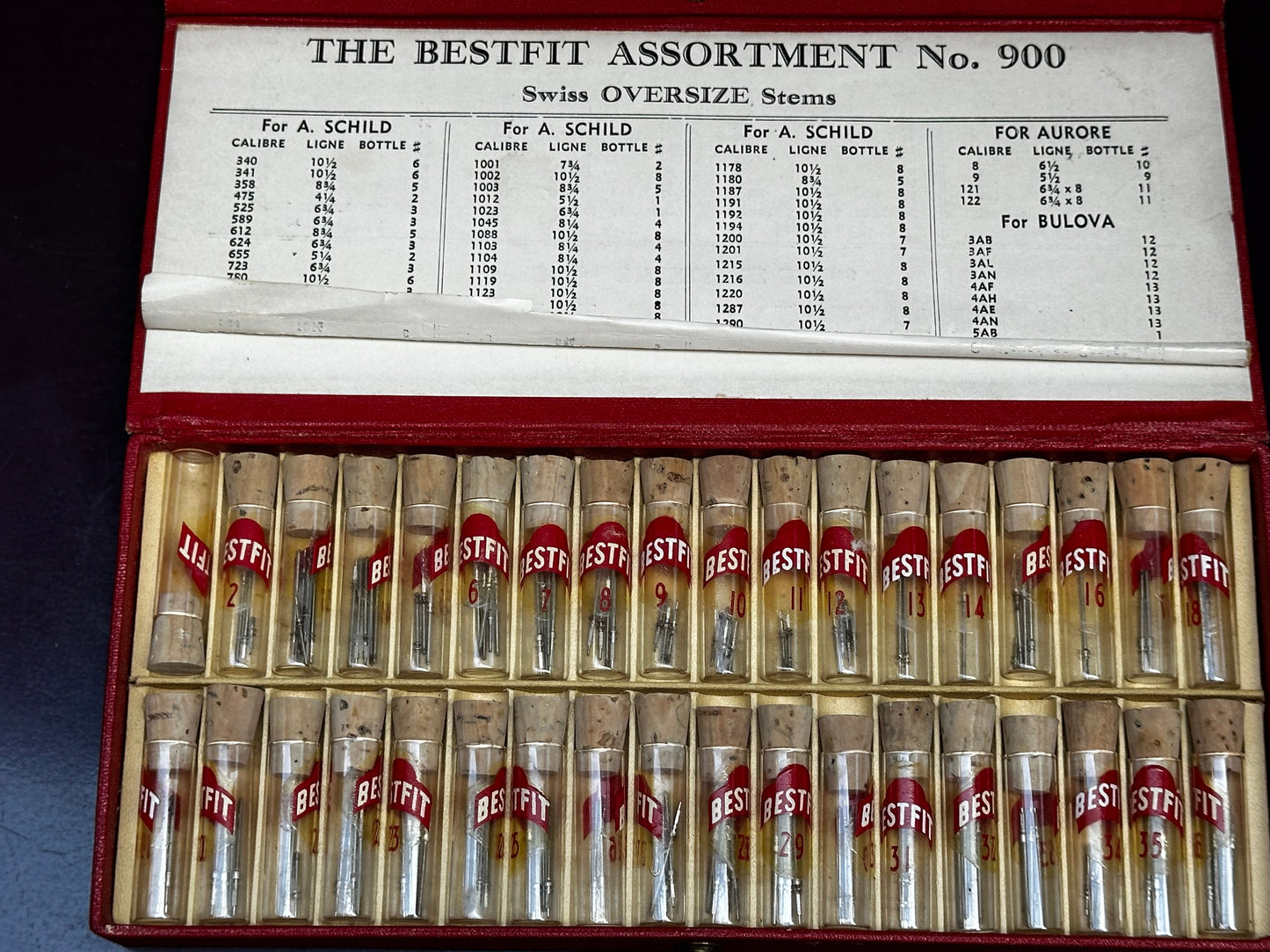 BESTFIT Assortment #900 of Oversized Swiss Stems for Wrist Watches